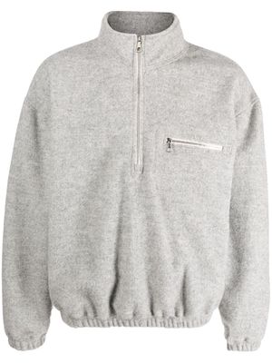Rier mélange fleece virgin wool sweatshirt - Grey