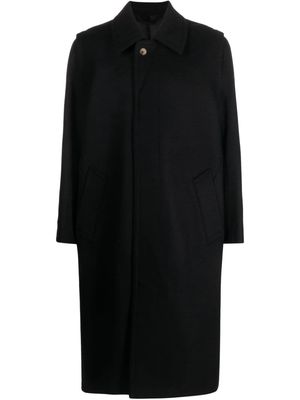 Rier single-breasted virgin wool coat - Black