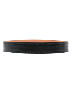 Rier touch-strap leather belt - Black