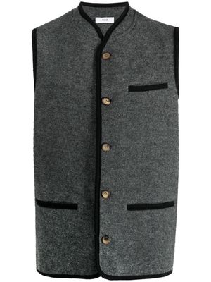 Rier two-tone felted virgin wool waistcoat - Grey