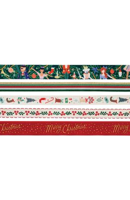 Rifle Paper Co. Set of 5 Holiday Ribbons in Red