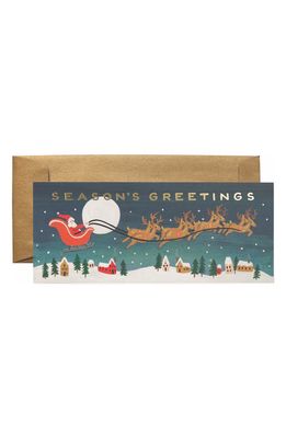 Rifle Paper Co. Set of 6 Santa's Sleigh Christmas Cards in Multi