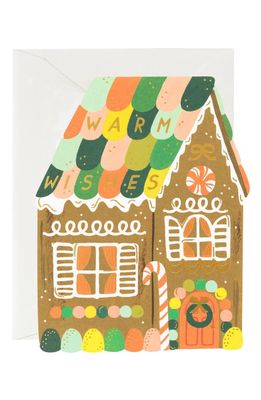 Rifle Paper Co. Set of 8 Gingerbread House Holiday Cards in Multi