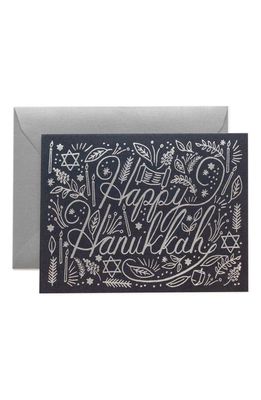 Rifle Paper Co. Set of 8 Silver Hanukkah Holiday Cards in Multi