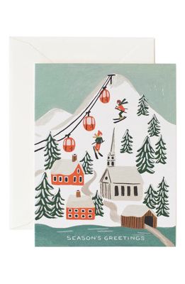 Rifle Paper Co. Set of 8 Snow Scene Holiday Cards in Multi