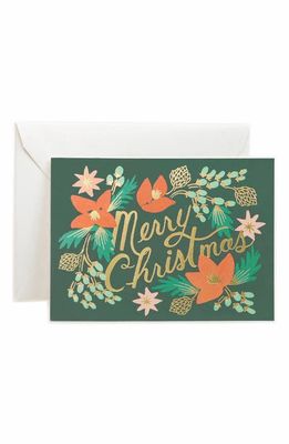 Rifle Paper Co. Set of 8 Wintergreen Christmas Cards in Multi