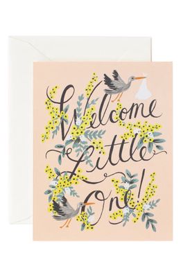 Rifle Paper Co. WELCOME LITTLE ONE CARD in Multi