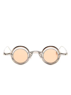 Rigards clip-on round-frame sunglasses - Silver