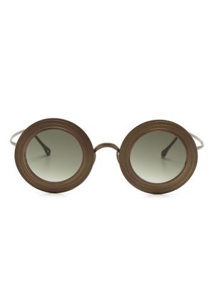 Rigards metallic round-frame sunglasses - Brown