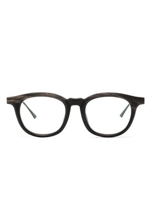 Rigards round-frame titanium glasses - Black