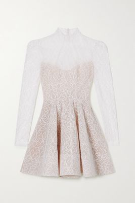 Rime Arodaky - Frankie Cutout Embroidered Tulle Mini Dress - White