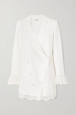 Rime Arodaky - Lui Lace-trimmed Crepe Mini Dress - White