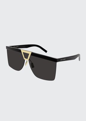 Rimless Square Acetate Sunglasses