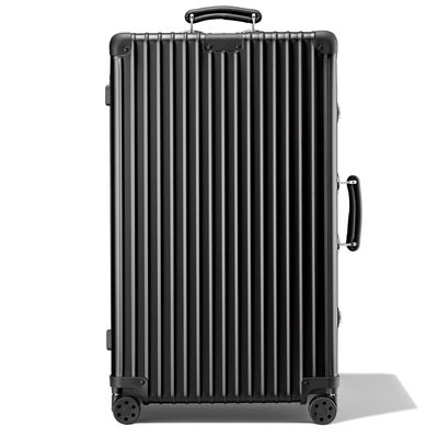 RIMOWA Classic Trunk Large Check-In Suitcase in Black - Aluminium - 29,5x14,2x18,5