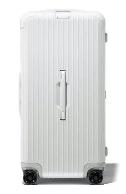RIMOWA Essential Trunk Plus 32-Inch Wheeled Suitcase in White