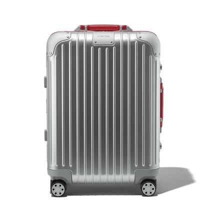 RIMOWA Original Cabin Twist Suitcase in Silver and Red -  - 21,7x15,8x9,1