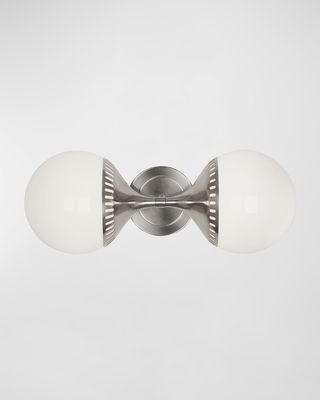 Rio 2-Light End-on-End Sconce, 19"