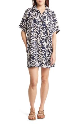 Rip Curl Afterglow Cotton Shirtdress in Navy