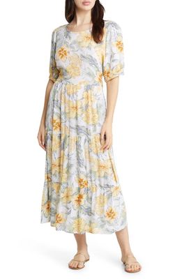 Rip Curl Always Floral Midi Dress in White