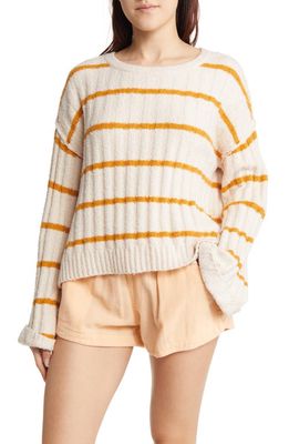 Rip Curl Always Summer Stripe Cotton Sweater in Natural
