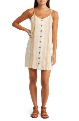 Rip Curl Classic Surf Stripe Cotton Minidress in Straw
