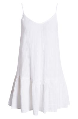 Rip Curl Cotton Gauze Camisole Cover-Up Dress in White