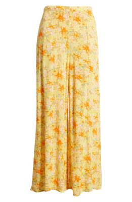 Rip Curl Floral Wide Leg Pants in Straw