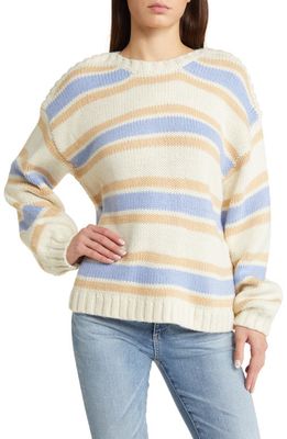 Rip Curl Hot Tropics Stripe Oversize Sweater in Tan