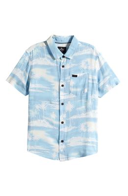 Rip Curl Kids' Party Pack Short Sleeve Button-Up Shirt in Sky Blue