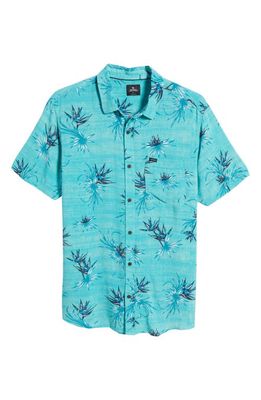 Rip Curl Party Pack Short Sleeve Button-Up Shirt in Aqua