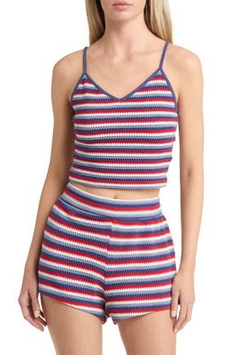 Rip Curl Sundial Stripe Knit Tank Top in Blue