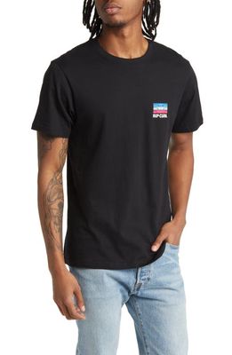 Rip Curl Surf Revival Peak Cotton Graphic T-Shirt in Black