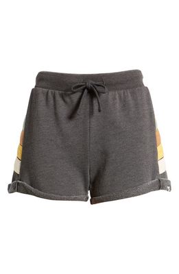 Rip Curl Trippin Drawstring Cotton Blend Shorts in Washed Black