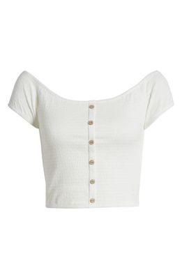 Rip Curl Venice Smocked Top in White