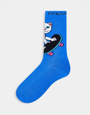 Rip N Dip skater nerm socks in blue