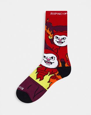Rip N Dip socks in red