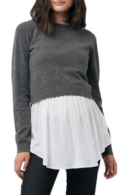 Ripe Maternity Sandy Detachable Maternity Nursing Top in Charcoal