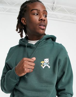RIPNDIP adventure club pullover hoodie in green with chest and back print