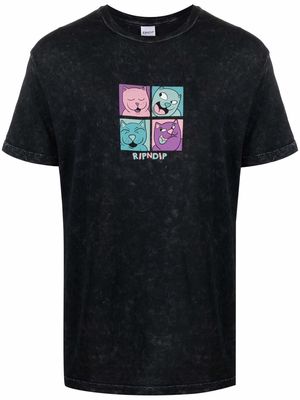 Ripndip cat square print T-shirt - Black