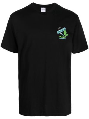 Ripndip graphic-print cotton shoot-sleeved T-shirt - Black