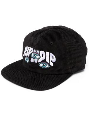 Ripndip logo-embroidery corduroy cap - Black