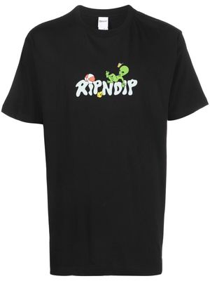 Ripndip logo-print cotton T-shirt - Black