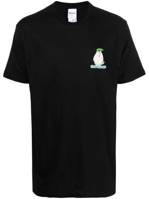 Ripndip logo-print detail T-shirt - Black