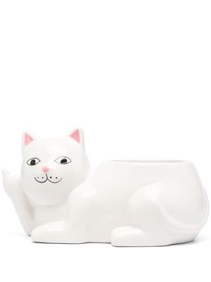 Ripndip Lord Nerman cat-shape planter - White