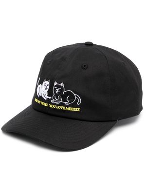 Ripndip motif-embroidered baseball cap - Black