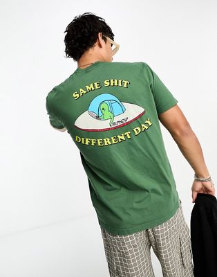 RIPNDIP short sleeve t-shirt in green with different day chest and back print