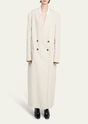 Riss Double-Breasted Cotton Poplin Coat
