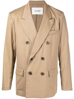 RITO STRUCTURE double-breasted fitted blazer - Brown