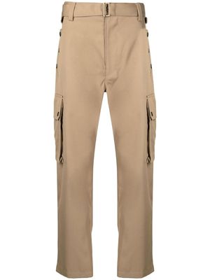 RITO STRUCTURE straight-leg cargo trousers - Brown
