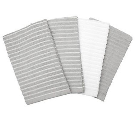 RITZ 4-Piece Cotton Horizontal Stripe Bar Mop K itchen Towels